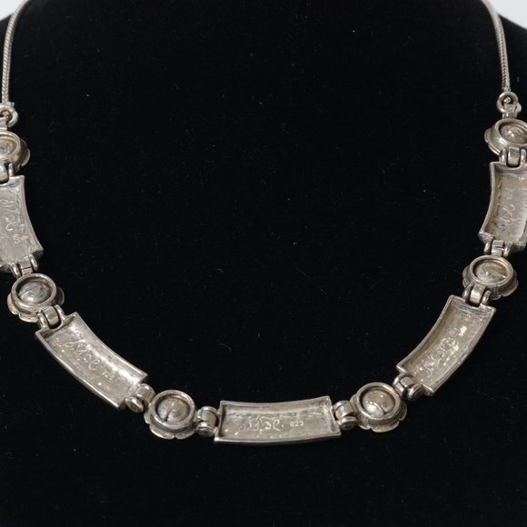 Shablool Designer Silver Necklace with Garnets - Picture 5 of 8